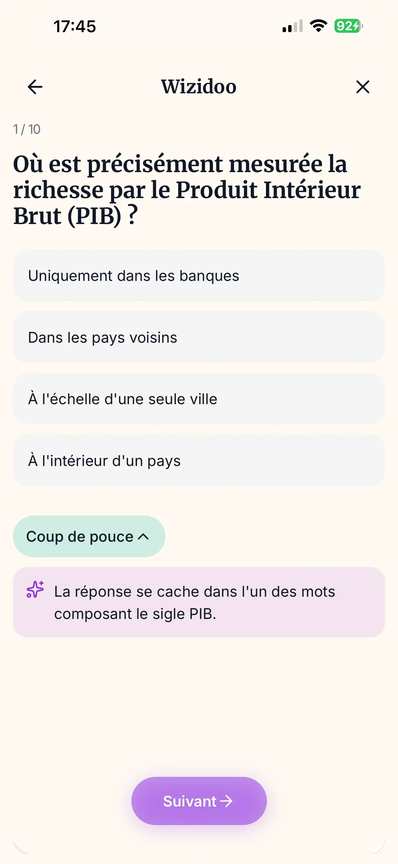 Quiz adaptatif de révision — questions ciblées par l’IA