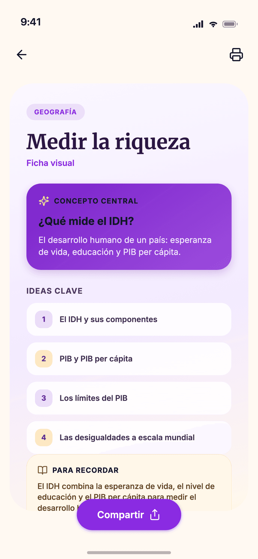 Ficha visual de Wizidoo que transforma un curso en un recurso memorable